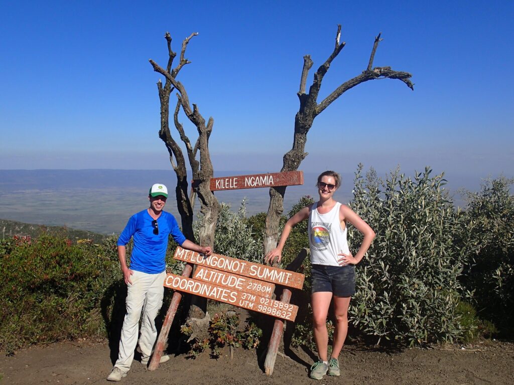 Mount Longonot hiking trail along the crater rim above Lake Naivasha
